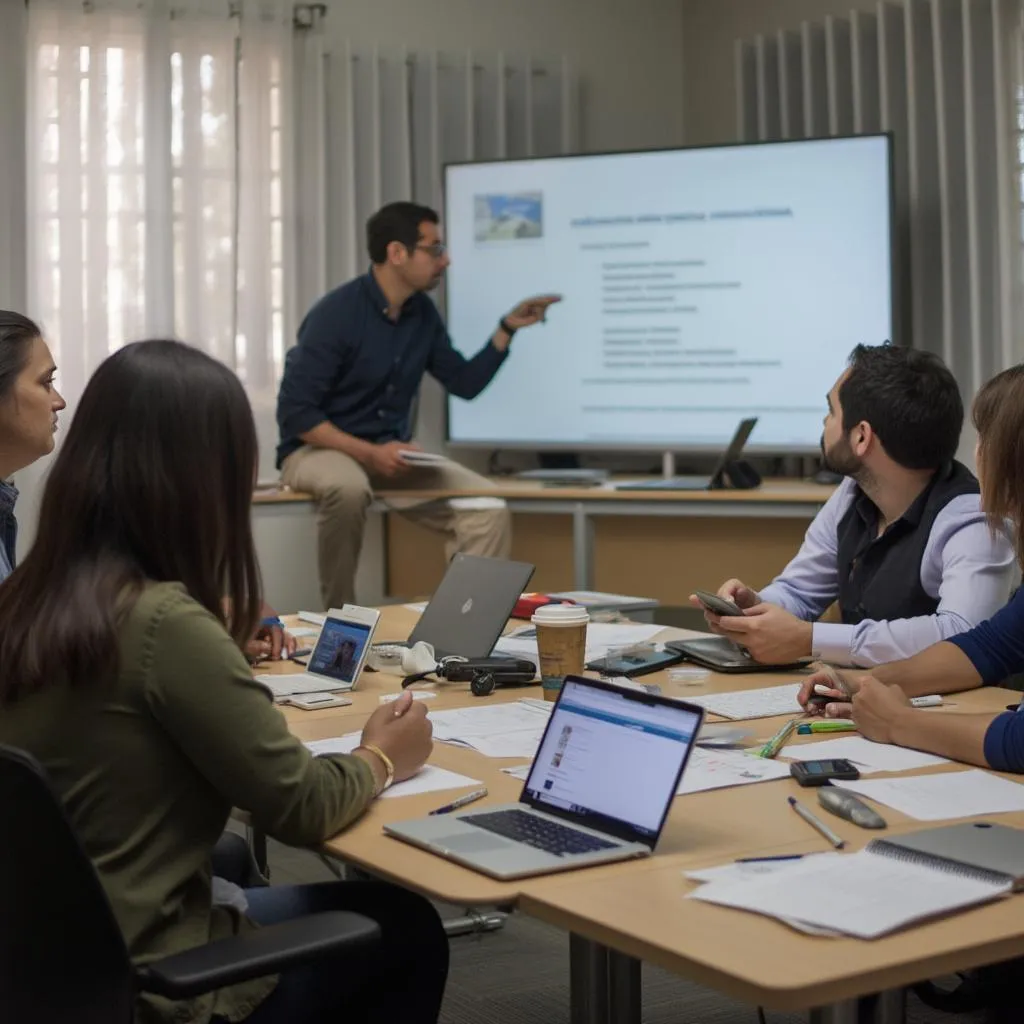 Taller de capacitación para una empresa cliente.